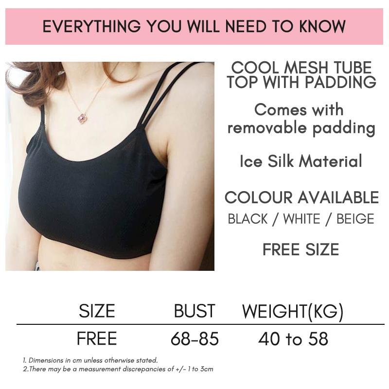 Cool Mesh Ice Silk One Piece Padded Tube Top - Image 5