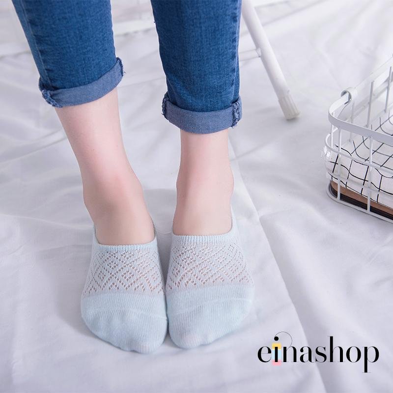Women Pastel Invisible Socks 6 Pairs Bundle - Image 2