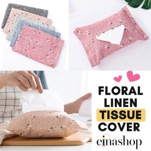Floral Linen Tissue Cover