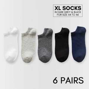 Men Classic Ankle Socks 6 Pairs Bundle