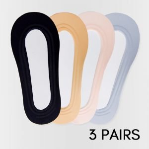 Women Ice Silk Invisible Socks 3 Pairs Bundle