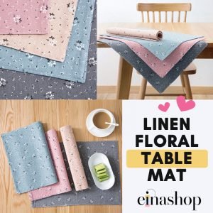 Floral Linen Table Mat