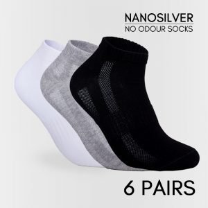 Men Nanosilver Ankle Socks 6 Pairs Bundle