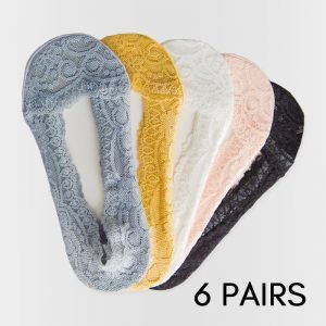 Women Lace Invisible Socks 6 Pairs Bundle