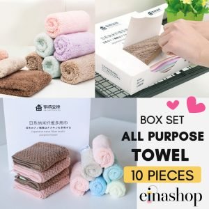 All Purpose Kitchen Bath Towel Cloth in Box 10 Piece Box