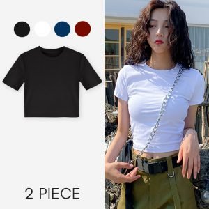 2 Piece Bundle Paisley Round Neck Top