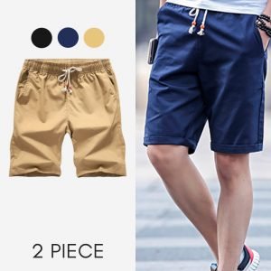 Darius Cotton Men Casual Shorts 2 Piece Bundle