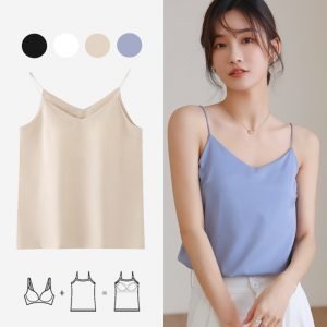 Hazel Ice Silk Bra Padded Camisole