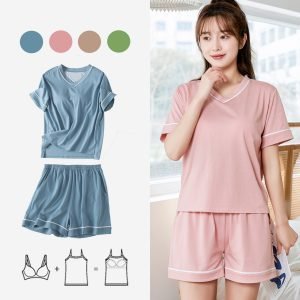 Jessie Bra Padded Sleepwear Top and Shorts Set