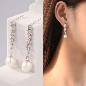 Hayun Pearl Earrings 925 Silver