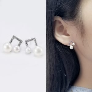 Minji Pearl Earrings 925 Silver