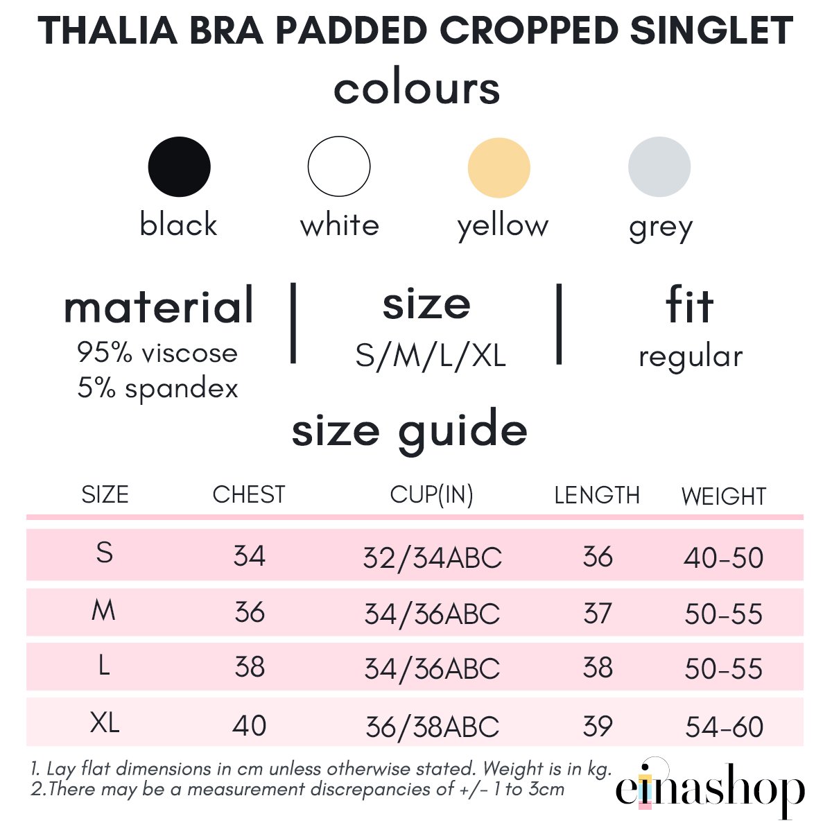 Thalia Bra Padded Cropped Singlet - Image 4