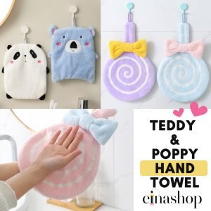 Teddy & Poppy Premium Coral Fleece Hand Towel