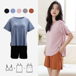 Violet Bra Padded 2-Piece Top and Shorts Set