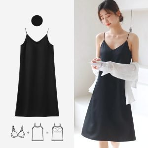 Felicia Ice Silk Bra Padded Dress