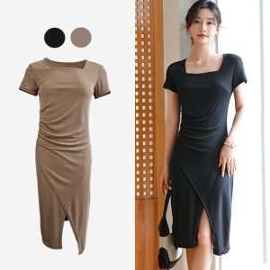 Cristen Square Neck Shealth Dress