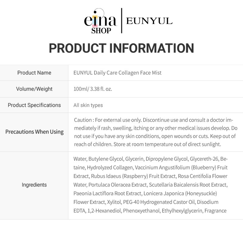 Eunyul Daily Care Collagen Mist Bundle of 3 - Image 8