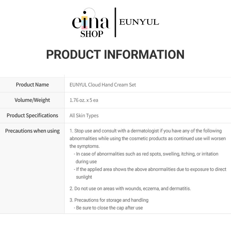 Eunyul Cloud Perfume Hand Cream Set - Image 9