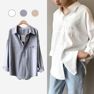 Celsa Suedette Oversized Women Dress Shirt