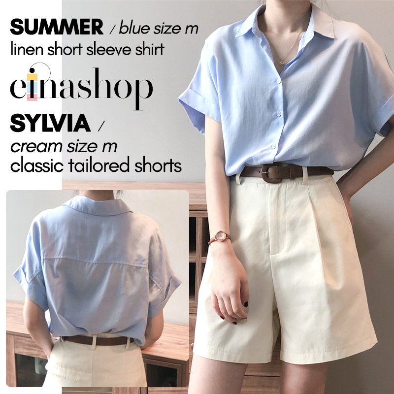 Summer Short Sleeve Blouse Shirt - Image 7
