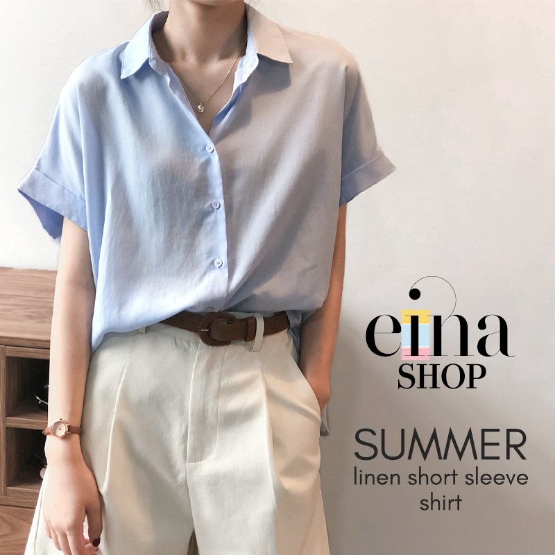 Summer Short Sleeve Blouse Shirt - Image 9