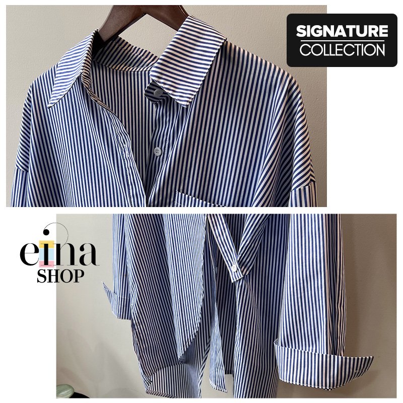 Rosi Striped Women Dress Shirt - Image 4