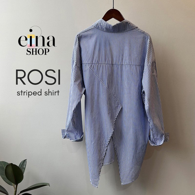 Rosi Striped Women Dress Shirt - Image 5