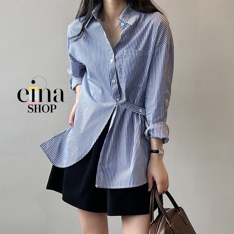 Rosi Striped Women Dress Shirt - Image 9