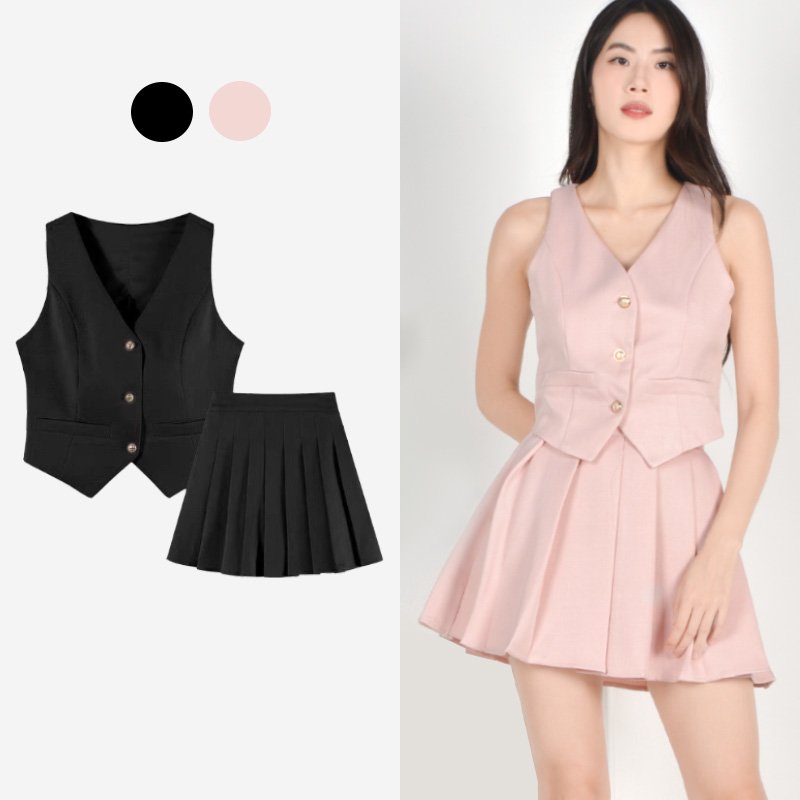 Indra Vest & Skirt 2 Piece Set Signature Collection