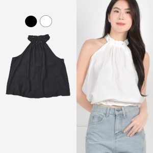 Akia Halter Neck Blouse Women Top Signature Collection