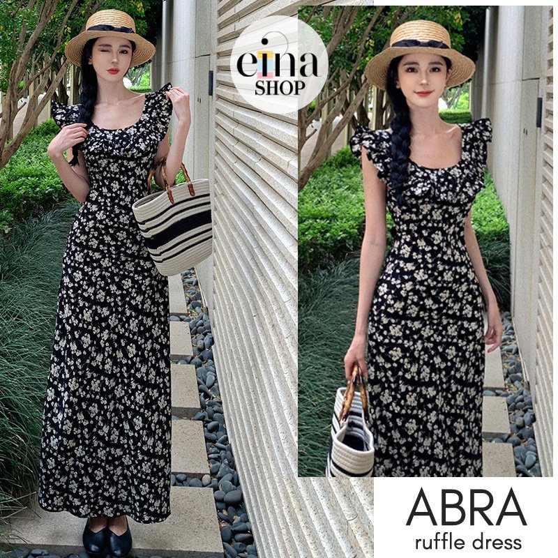 Abra Ruffle Floral Dress Signature Collection - Image 9