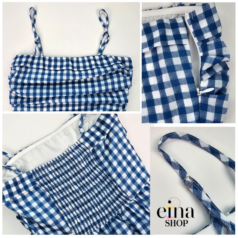 Sidra Checked Print Maxi Dress Signature Collection - Image 4