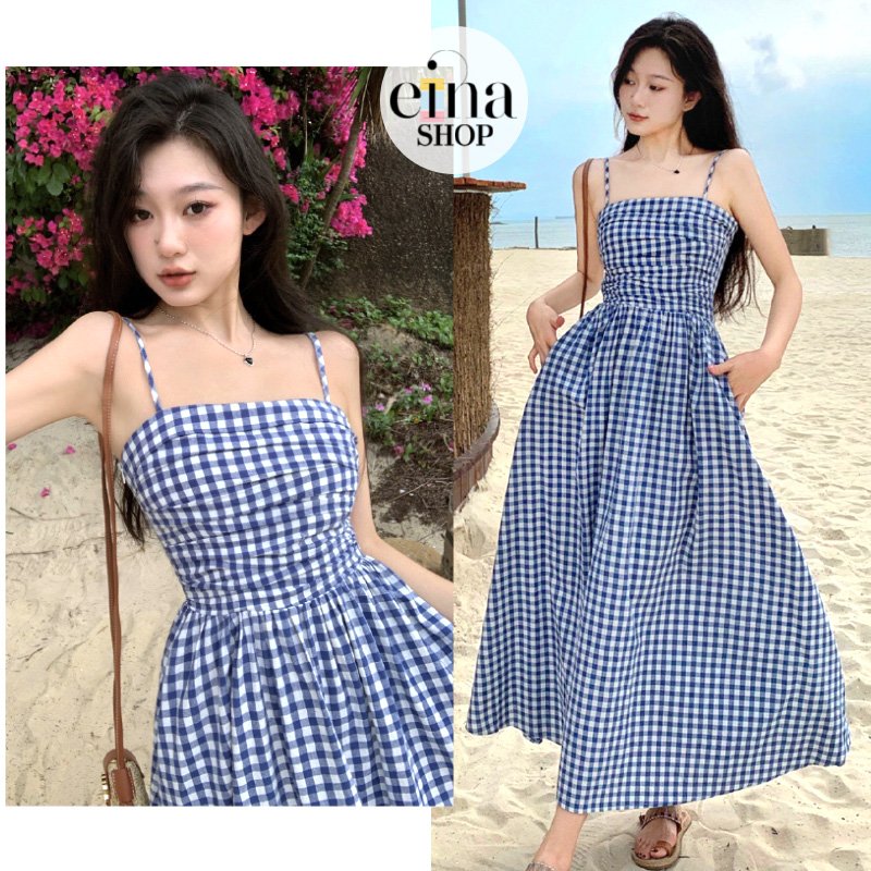 Sidra Checked Print Maxi Dress Signature Collection - Image 5