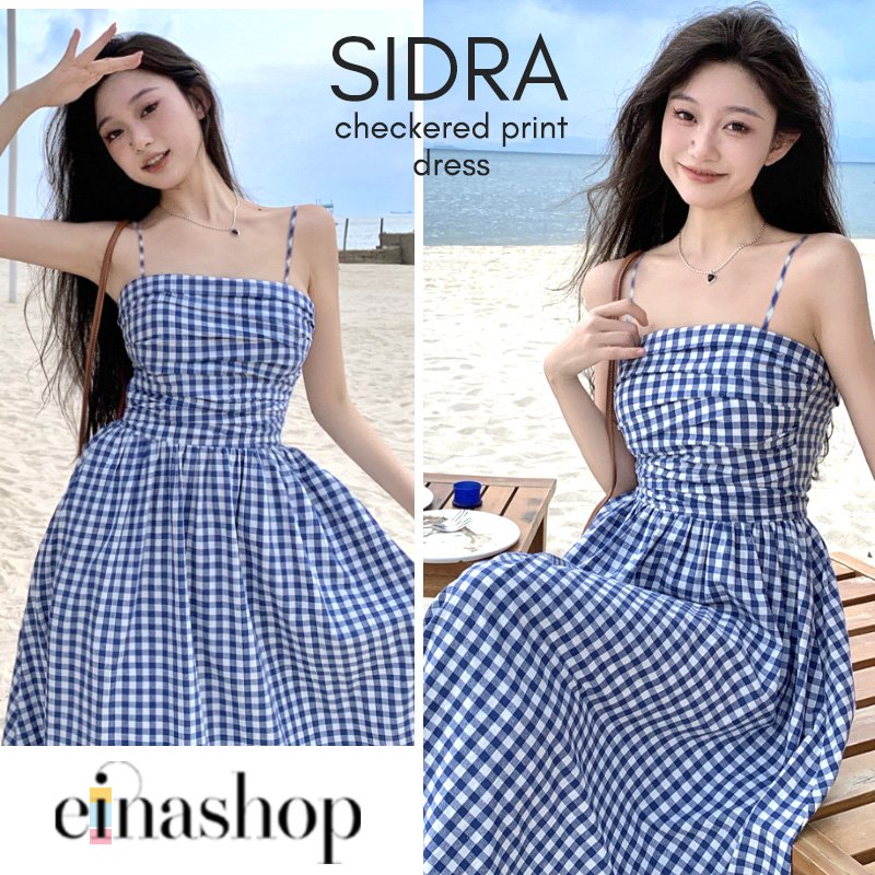 Sidra Checked Print Maxi Dress Signature Collection - Image 8