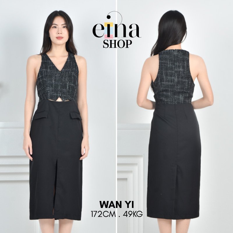 Grisill V Neck Midi Dress Signature Collection - Image 5