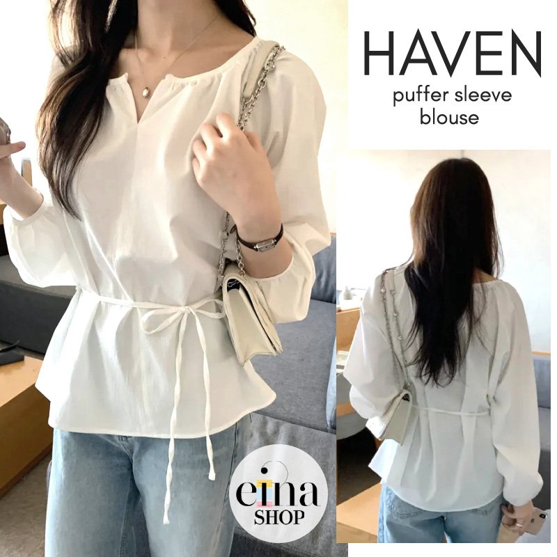 Haven Puffer Sleeve Blouse Signature Collection - Image 6