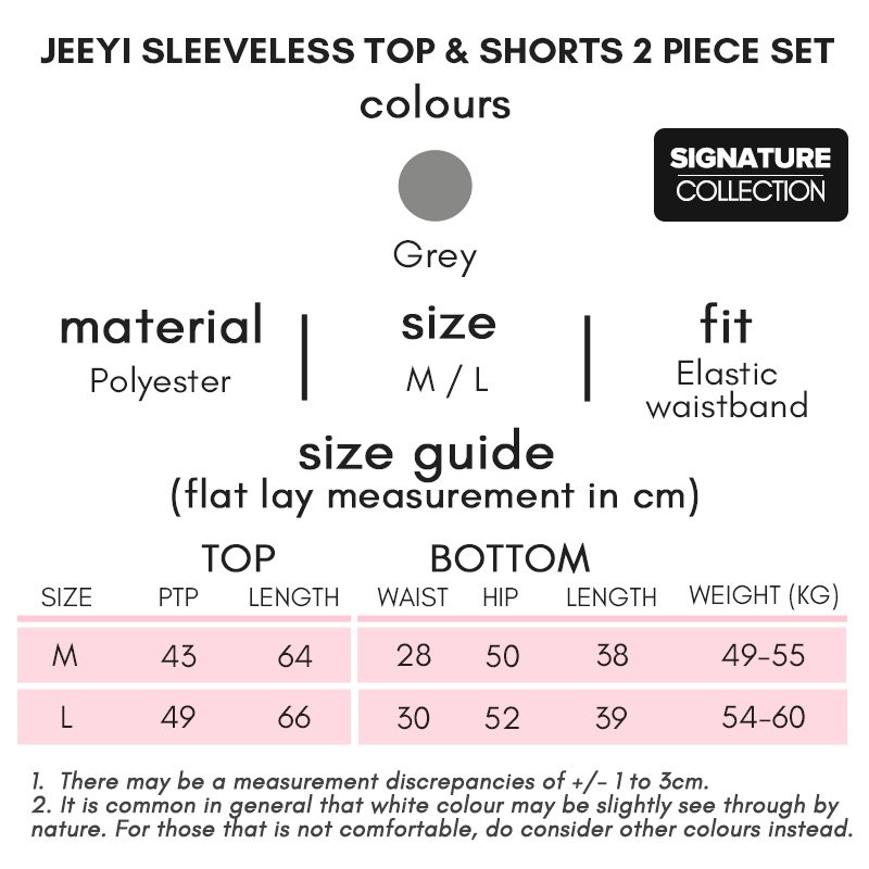 Jeeyi Sleeveless Top & Shorts 2 Piece Set Signature Collection - Image 3