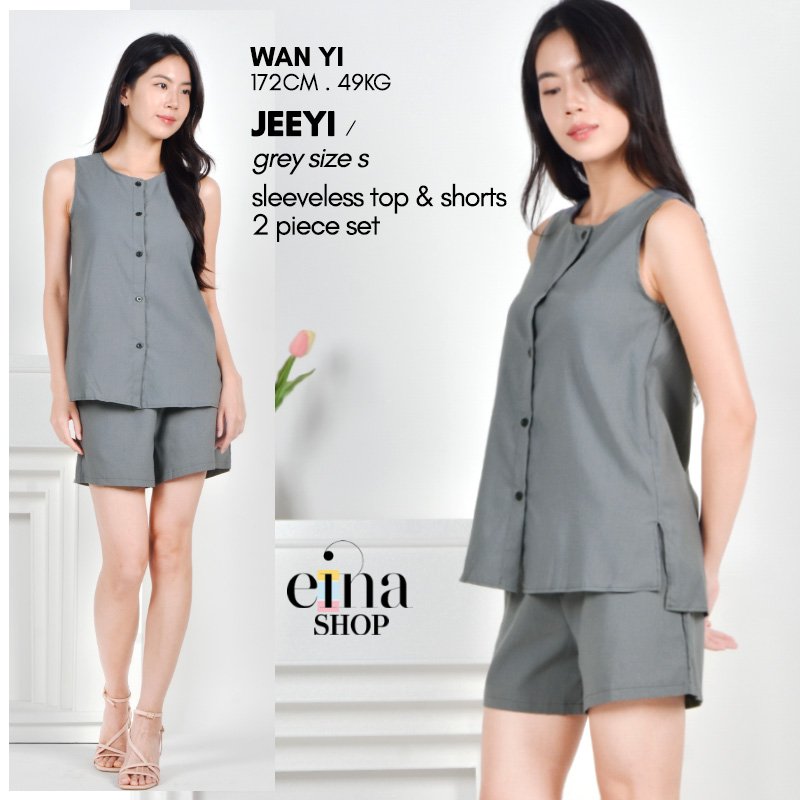 Jeeyi Sleeveless Top & Shorts 2 Piece Set Signature Collection - Image 6