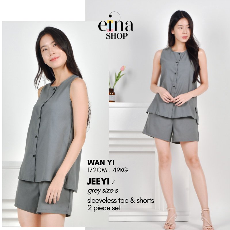Jeeyi Sleeveless Top & Shorts 2 Piece Set Signature Collection - Image 8