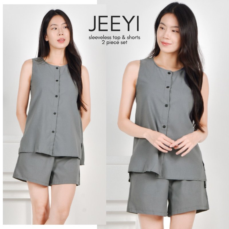 Jeeyi Sleeveless Top & Shorts 2 Piece Set Signature Collection - Image 9