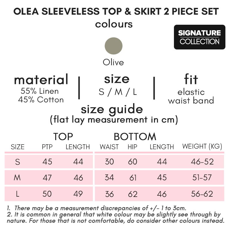 Olea Sleeveless Top & Skirt 2 Piece Set Signature Collection - Image 3