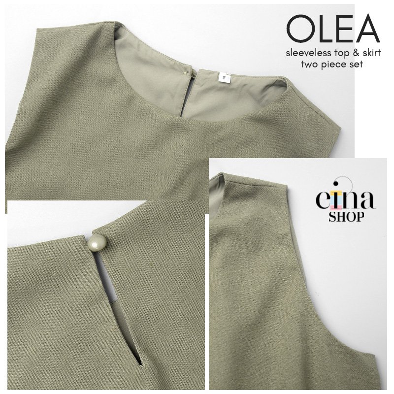 Olea Sleeveless Top & Skirt 2 Piece Set Signature Collection - Image 4