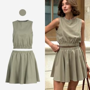 Olea Sleeveless Top & Skirt 2 Piece Set Signature Collection