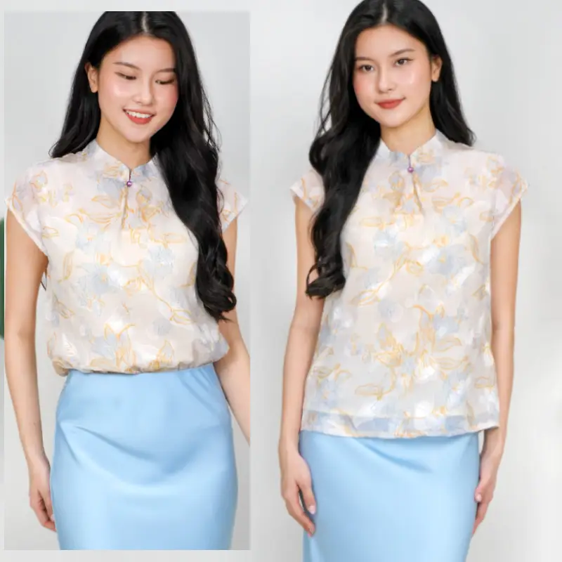 Shufang(舒芳)Mandarin Collar Women Blouse