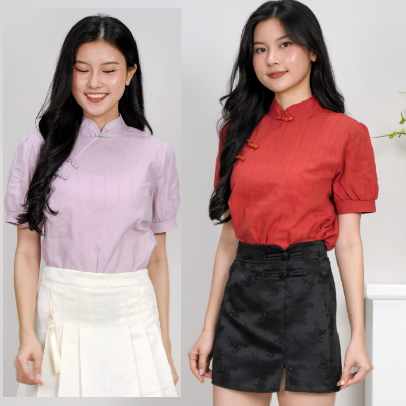 Xiuya（秀雅）Mandarin Collar Women Blouse