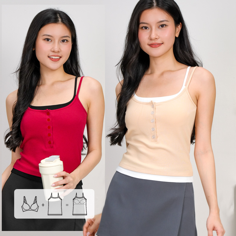 Queenie Bra Padded Camisole 2 Tone design